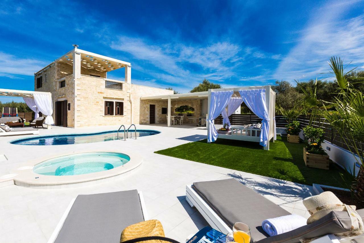 Caramel Villa, With 40M2 Pool & Spa Whirlpool, By Thinkvilla Pánormos Exterior foto