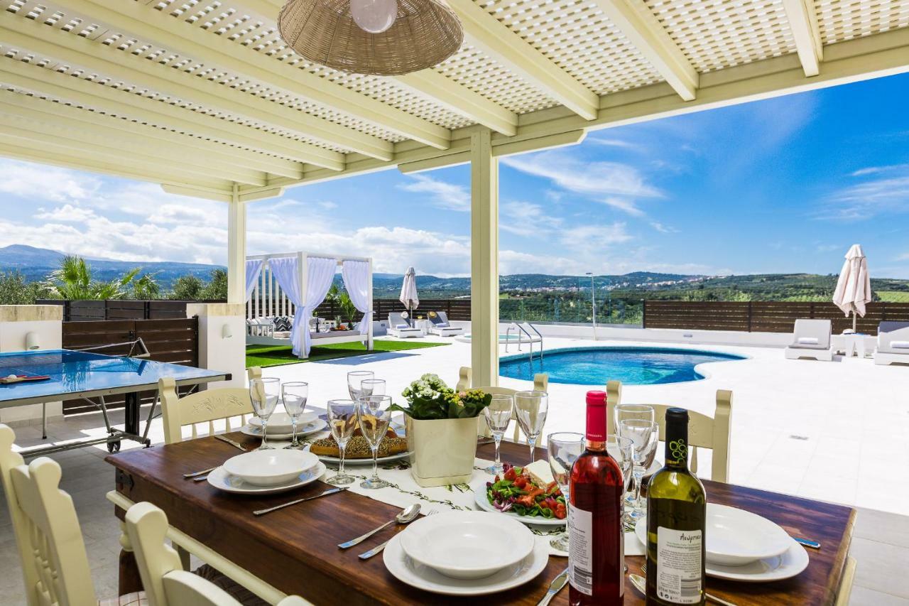 Caramel Villa, With 40M2 Pool & Spa Whirlpool, By Thinkvilla Pánormos Exterior foto